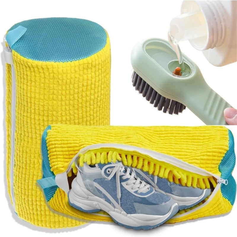 Shoe Washing Bag & Soft Brush Set – Durable Laundry Protection for All Shoes (1/2/4 PCS)
