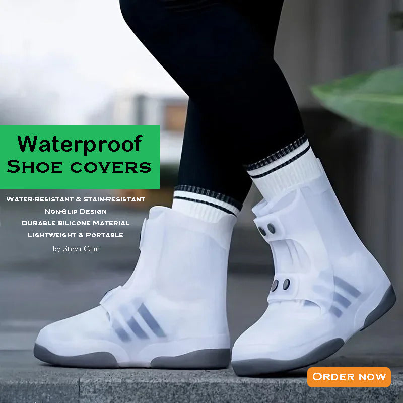 Waterproof Shoe Covers 2-in-1 – Durable, Washable & Anti-Skid Overshoes with Button Closure