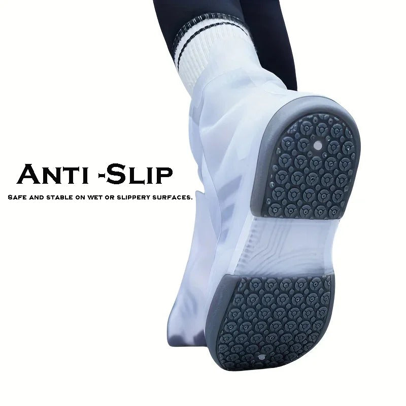 Waterproof Shoe Covers 2-in-1 – Durable, Washable & Anti-Skid Overshoes with Button Closure