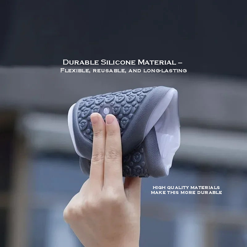 Waterproof Shoe Covers 2-in-1 – Durable, Washable & Anti-Skid Overshoes with Button Closure